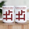 Brother & Sisters Forever Linked Together Scrabble New Version - Personalized Mug Brother & Sisters Forever Linked Together Scrabble New Version - Personalized Mug