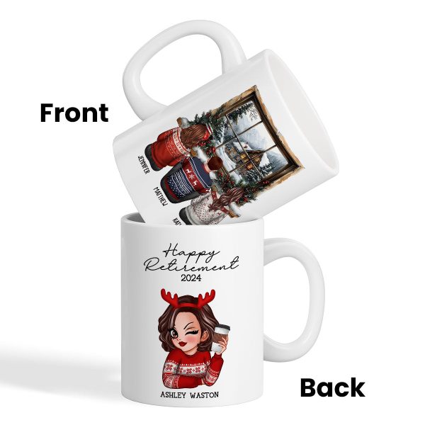 Brother Sisters Sitting By The Window Personalized Mug, Christmas Gift for Siblings Brother Sisters Sitting By The Window Personalized Mug, Christmas Gift for Siblings