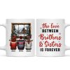 Brother Sisters Sitting By The Window Personalized Mug, Christmas Gift for Siblings Brother Sisters Sitting By The Window Personalized Mug, Christmas Gift for Siblings