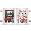 Brother Sisters Sitting By The Window Personalized Mug, Christmas Gift for Siblings Brother Sisters Sitting By The Window Personalized Mug, Christmas Gift for Siblings