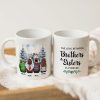 Brother Sisters Watercolor Christmas House Personalized Mug, Christmas Gift for Siblings Brother Sisters Watercolor Christmas House Personalized Mug, Christmas Gift for Siblings