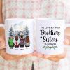 Brother Sisters Watercolor Christmas House Personalized Mug, Christmas Gift for Siblings Brother Sisters Watercolor Christmas House Personalized Mug, Christmas Gift for Siblings