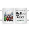 Brother Sisters Watercolor Christmas House Personalized Mug, Christmas Gift for Siblings Brother Sisters Watercolor Christmas House Personalized Mug, Christmas Gift for Siblings