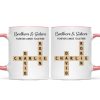 Brothers And Sisters Forever Linked Together Crossword Puzzle Art Personalized Mug, Gift For Brothers, Sisters, Siblings, Family