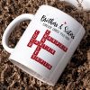 Brothers And Sisters Forever Linked Together Festive Theme Crossword Puzzle Art - Personalized Mug - Gift For Siblings, Family Brothers And Sisters Forever Linked Together Festive Theme Crossword Puzzle Art - Personalized Mug - Gift For Siblings, Family