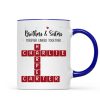Brothers And Sisters Forever Linked Together Festive Theme Crossword Puzzle Art - Personalized Mug - Gift For Siblings, Family Brothers And Sisters Forever Linked Together Festive Theme Crossword Puzzle Art - Personalized Mug - Gift For Siblings, Family