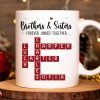Brothers And Sisters Forever Linked Together Festive Theme Crossword Puzzle Art - Personalized Mug - Gift For Siblings, Family Brothers And Sisters Forever Linked Together Festive Theme Crossword Puzzle Art - Personalized Mug - Gift For Siblings, Family