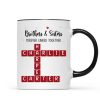 Brothers And Sisters Forever Linked Together Festive Theme Crossword Puzzle Art - Personalized Mug - Gift For Siblings, Family Brothers And Sisters Forever Linked Together Festive Theme Crossword Puzzle Art - Personalized Mug - Gift For Siblings, Family