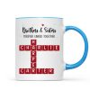 Brothers And Sisters Forever Linked Together Festive Theme Crossword Puzzle Art - Personalized Mug - Gift For Siblings, Family Brothers And Sisters Forever Linked Together Festive Theme Crossword Puzzle Art - Personalized Mug - Gift For Siblings, Family