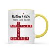 Brothers And Sisters Forever Linked Together Festive Theme Crossword Puzzle Art - Personalized Mug - Gift For Siblings, Family Brothers And Sisters Forever Linked Together Festive Theme Crossword Puzzle Art - Personalized Mug - Gift For Siblings, Family
