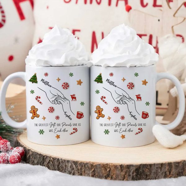 Brothers And Sisters Hands Line Art - Personalized Mug - Christmas Gift For Brother, For Sister Brothers And Sisters Hands Line Art - Personalized Mug - Christmas Gift For Brother, For Sister