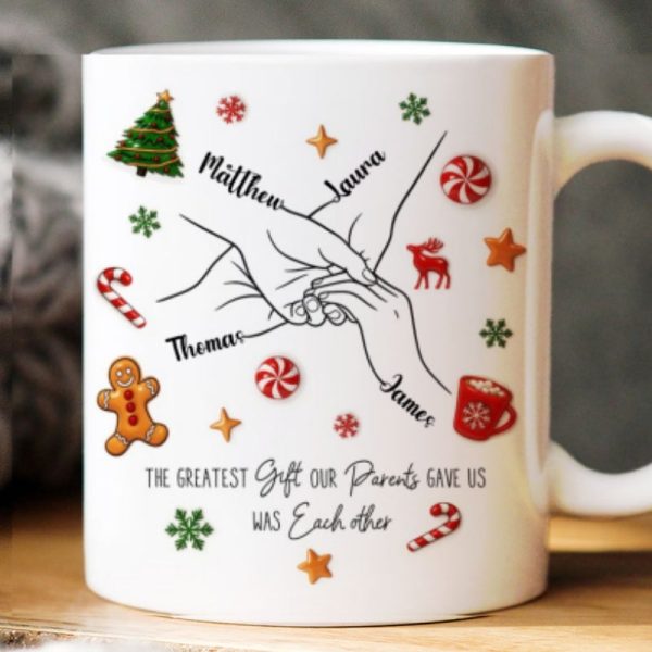 Brothers And Sisters Hands Line Art - Personalized Mug - Christmas Gift For Brother, For Sister Brothers And Sisters Hands Line Art - Personalized Mug - Christmas Gift For Brother, For Sister