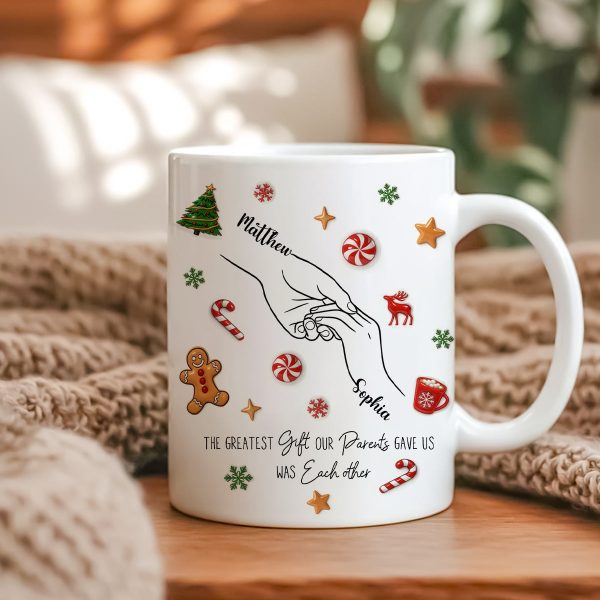 Brothers And Sisters Hands Line Art - Personalized Mug - Christmas Gift For Brother, For Sister Brothers And Sisters Hands Line Art - Personalized Mug - Christmas Gift For Brother, For Sister