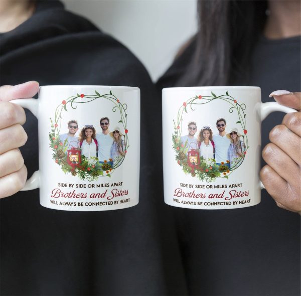 Brothers And Sisters Will Always Be Connected By Heart - Personalized Photo Mug Brothers And Sisters Will Always Be Connected By Heart - Personalized Photo Mug