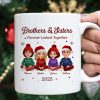 Brothers Sisters Forever Linked Together - Personalized Mug - Christmas Gift For Brothers, Sisters, Siblings