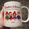 Brothers Sisters Forever Linked Together - Personalized Mug - Christmas Gift For Brothers, Sisters, Siblings