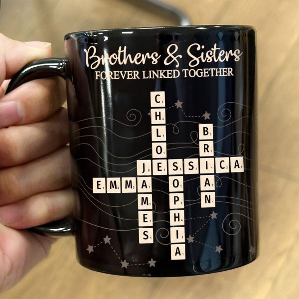 Brothers & Sisters Forever Linked Together New Version - Personalized Mug Brothers & Sisters Forever Linked Together New Version - Personalized Mug