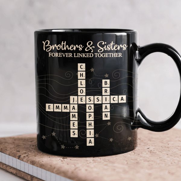 Brothers & Sisters Forever Linked Together New Version - Personalized Mug Brothers & Sisters Forever Linked Together New Version - Personalized Mug