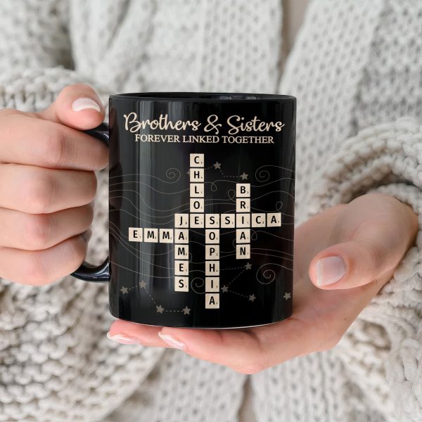 Brothers & Sisters Forever Linked Together New Version - Personalized Mug Brothers & Sisters Forever Linked Together New Version - Personalized Mug