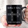 Brothers & Sisters Siblings Family Forever Linked Crossword Outline Personalized Mug Brothers & Sisters Siblings Family Forever Linked Crossword Outline Personalized Mug