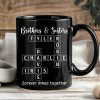 Brothers & Sisters Siblings Family Forever Linked Crossword Outline Personalized Mug Brothers & Sisters Siblings Family Forever Linked Crossword Outline Personalized Mug