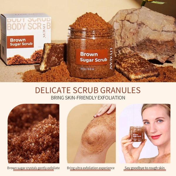 Brown Organic Sugar Body Scrub Exfoliates And Nourishes Skin Naturally Brown Organic Sugar Body Scrub Exfoliates And Nourishes Skin Naturally