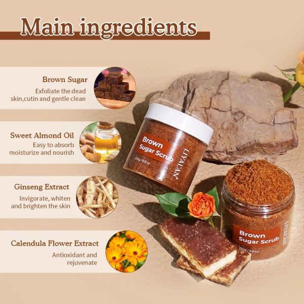 Brown Organic Sugar Body Scrub Exfoliates And Nourishes Skin Naturally Brown Organic Sugar Body Scrub Exfoliates And Nourishes Skin Naturally