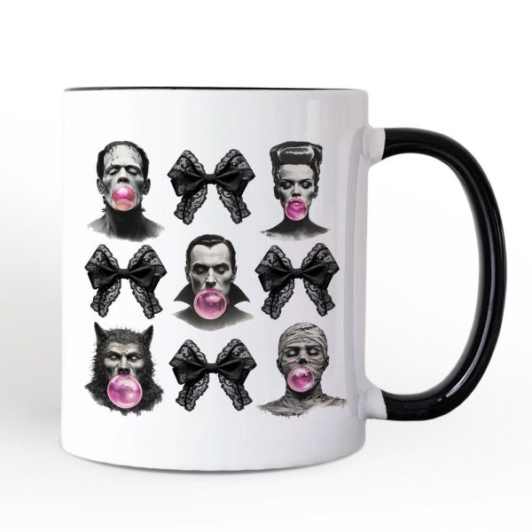 Bubblegum Classic Monster Personalized Mug, Funny Coquette Bow Gift with Retro Style and Custom Name Bubblegum Classic Monster Personalized Mug, Funny Coquette Bow Gift with Retro Style and Custom Name