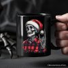 Buffalo Plaid Christmas Skeleton Personalized Mug, Brutal Guys Gift with Custom Name