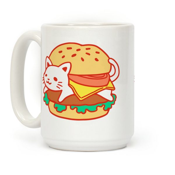 Burger Cat (No Text) Coffee Mug Burger Cat (No Text) Coffee Mug