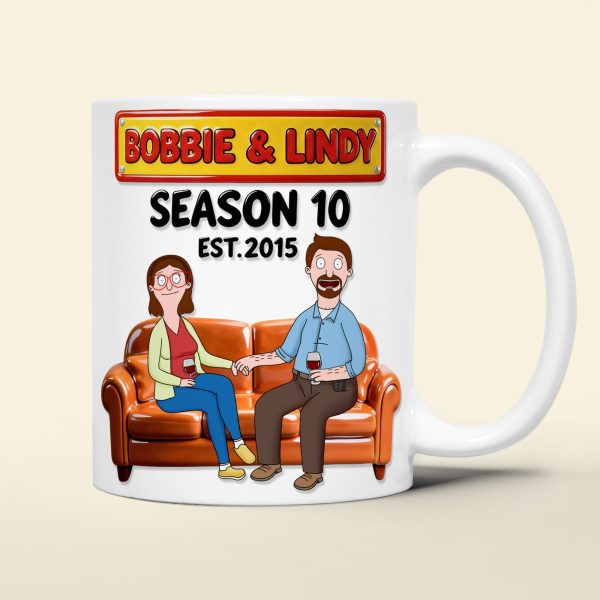 Burger Couple - Personalized 3D Inflated Effect Ceramic Mug - Gift For Couples | CL55 NL122 Burger Couple - Personalized 3D Inflated Effect Ceramic Mug - Gift For Couples | CL55 NL122