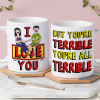 Burger Couple Funny- Personalized Mug - Gift For Couple, Husband Wife, Anniversary | CL55 Burger Couple Funny- Personalized Mug - Gift For Couple, Husband Wife, Anniversary | CL55