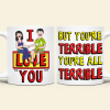 Burger Couple Funny- Personalized Mug - Gift For Couple, Husband Wife, Anniversary | CL55 Burger Couple Funny- Personalized Mug - Gift For Couple, Husband Wife, Anniversary | CL55