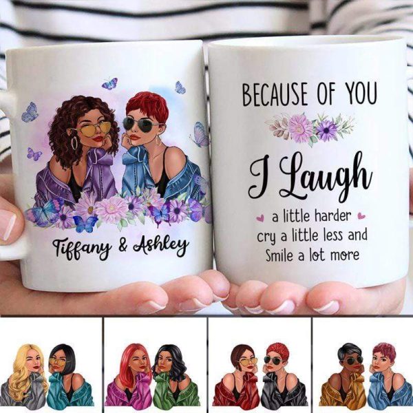 Butterflies Fashion Besties Personalized Mug Butterflies Fashion Besties Personalized Mug