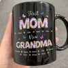 Butterfly Flower Title First Mom Now Grandma - Personalized Mug Butterfly Flower Title First Mom Now Grandma - Personalized Mug