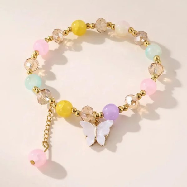 Butterfly Glass Beaded Bracelet Butterfly Glass Beaded Bracelet