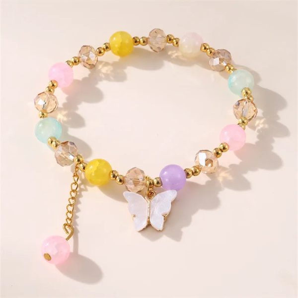 Butterfly Glass Beaded Bracelet Butterfly Glass Beaded Bracelet