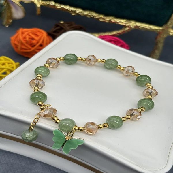 Butterfly Glass Beaded Bracelet Butterfly Glass Beaded Bracelet