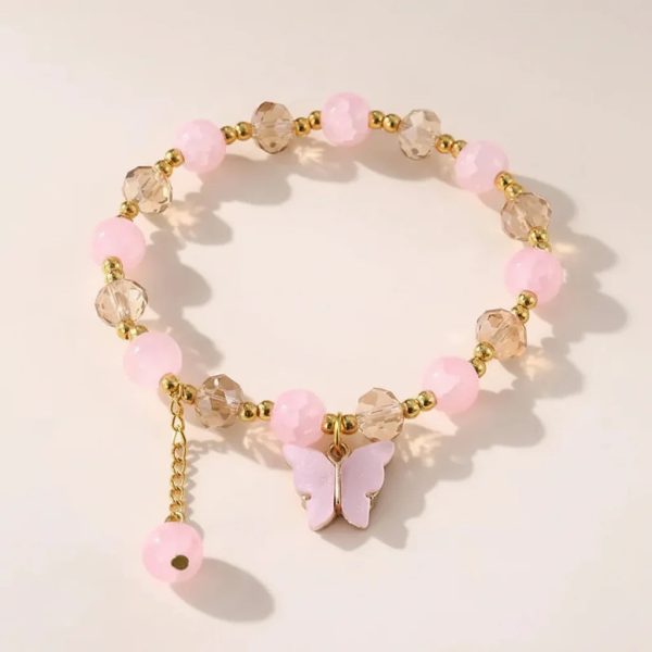 Butterfly Glass Beaded Bracelet Butterfly Glass Beaded Bracelet