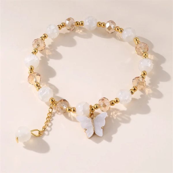 Butterfly Glass Beaded Bracelet Butterfly Glass Beaded Bracelet