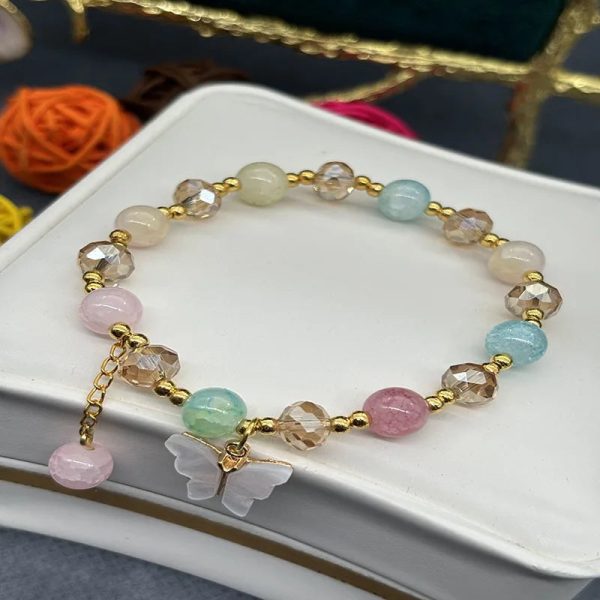 Butterfly Glass Beaded Bracelet Butterfly Glass Beaded Bracelet