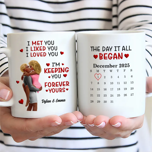Calendar I Met You Liked You Love You Forever - Personalized Mug Calendar I Met You Liked You Love You Forever - Personalized Mug
