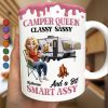 Camper Queen Classy Sassy - Personalized White Edge-to-Edge Mug Camper Queen Classy Sassy - Personalized White Edge-to-Edge Mug