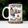 Camper Queen Classy Sassy 3D Effect - Personalized Mug Camper Queen Classy Sassy 3D Effect - Personalized Mug