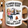 Camper Queen Classy Sassy 3D Effect - Personalized Mug Camper Queen Classy Sassy 3D Effect - Personalized Mug