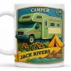 Camper, Tent, and Bicycles Design - Personalized Custom Coffee Mug - CAMP001_MG Camper, Tent, and Bicycles Design - Personalized Custom Coffee Mug - CAMP001_MG
