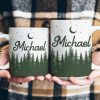 Campfire Forest Coffee Custom Name - Personalized Mug Campfire Forest Coffee Custom Name - Personalized Mug