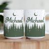 Campfire Forest Coffee Custom Name - Personalized Mug Campfire Forest Coffee Custom Name - Personalized Mug