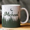 Campfire Forest Coffee Custom Name - Personalized Mug Campfire Forest Coffee Custom Name - Personalized Mug
