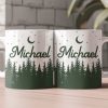 Campfire Forest Coffee Custom Name - Personalized Mug Campfire Forest Coffee Custom Name - Personalized Mug